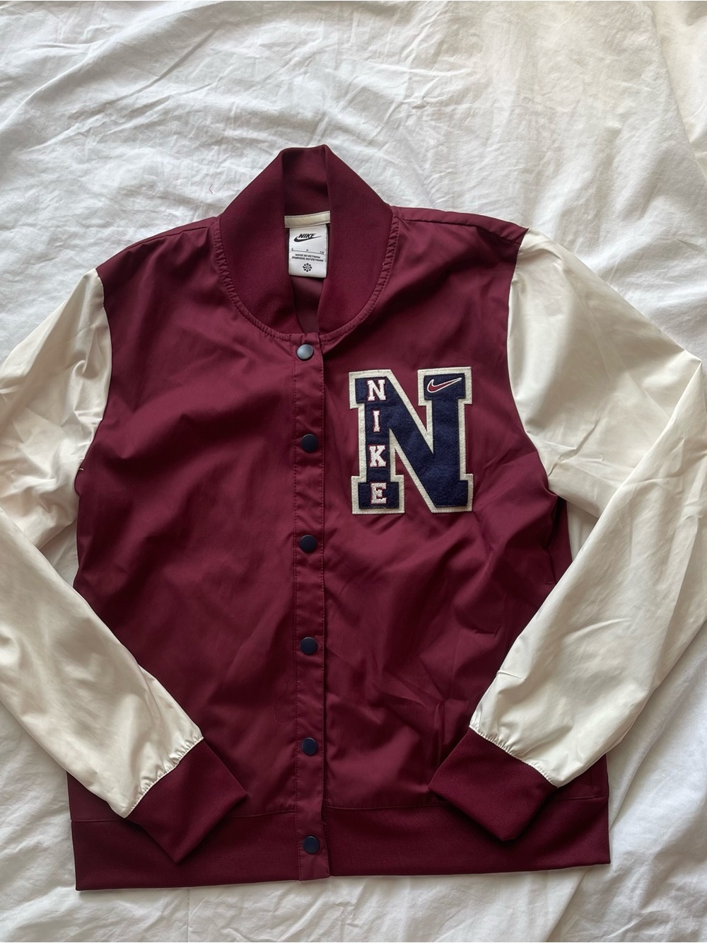 Nike Burgundy & Cream Jacket with Interior Label